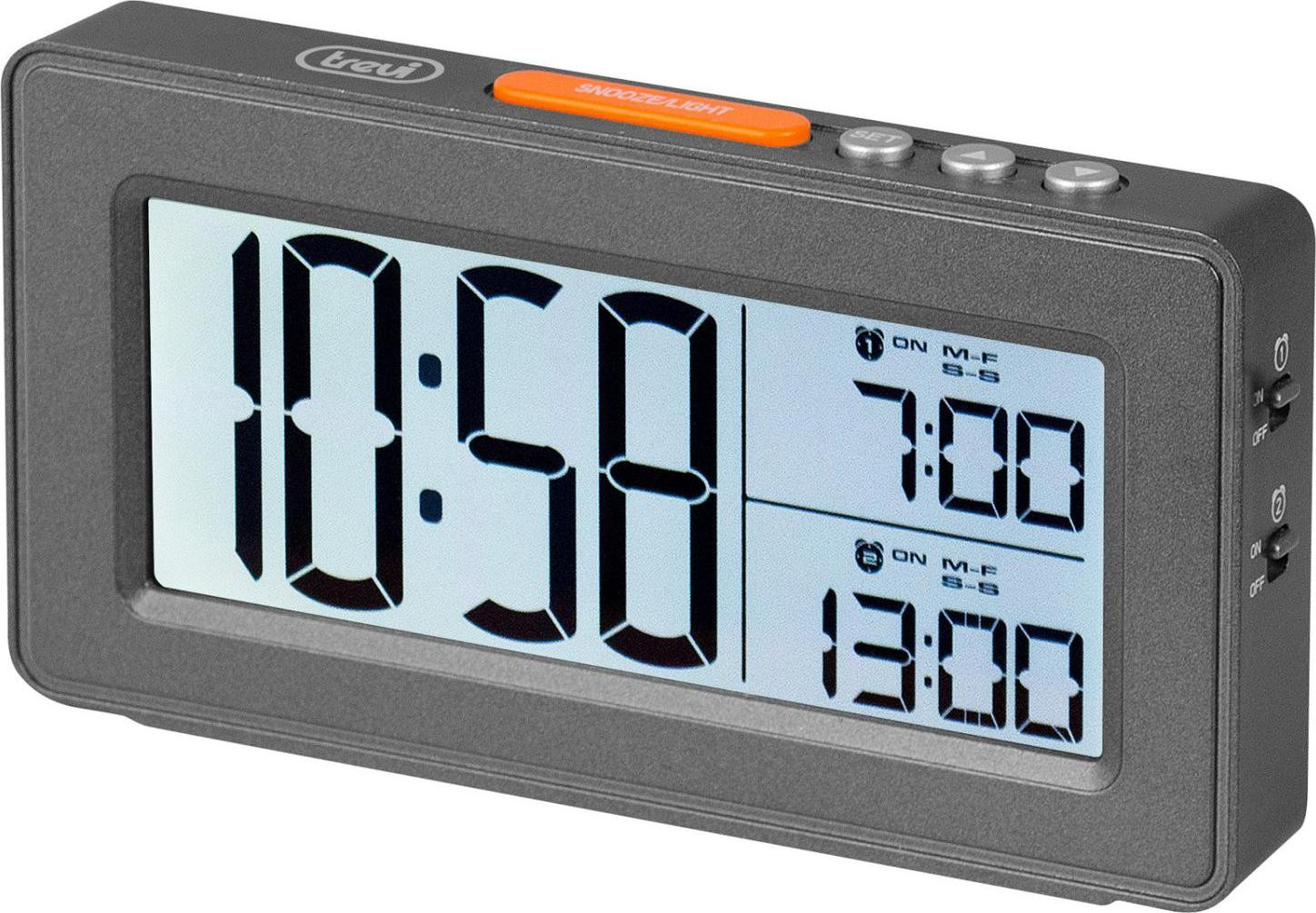 Trevi SLD 3P40 Digitale Wekker met LCD-scherm, Zwart