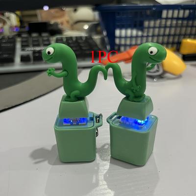 Quick Pick Pro FunFrog Rechargeable Fidget Clicker Keychain With LED Sound Light lizard usb