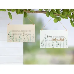 Deko Schild mit Spruch - Herzen