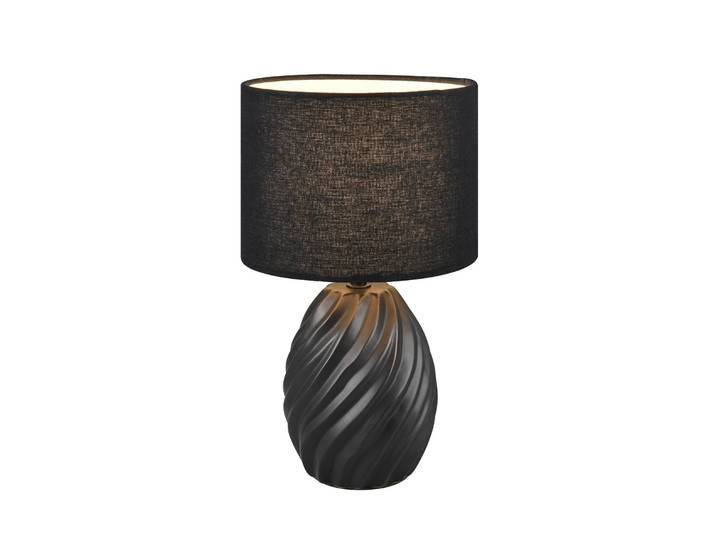 Reality Leuchten Tischlampe Melva, schwarz, für Flurbereich, Keramik, Tischlampe