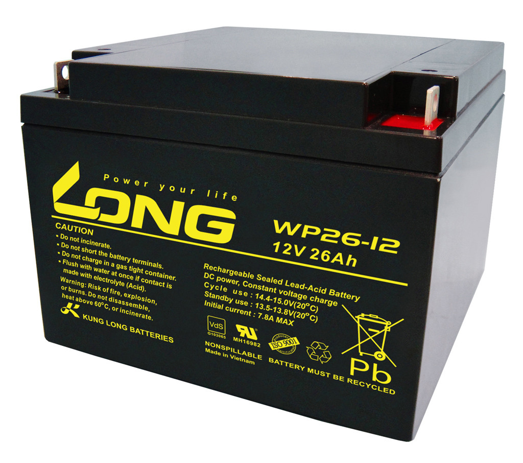 Kung Long WP26-12 loodaccu, 12V, 26Ah
