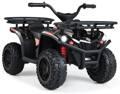 Costway 24V Electric Ride On Quad with LED Headlights-Black
