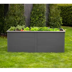 Westmann Metall Hochbeet Primus XL | Inkl. Schneckenschutz | Anthrazit | 200x100x77 cm - Anthrazit