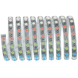 Paulmann LED Strip-Basisset MAXLED 500, inkl. Steckertrafo + Fernbedienung, beschichtet, 230V/24V, 60VA, 36W RGBW, 150cm / 1.25cm PAUL-70628