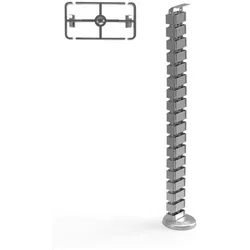 TecLines, Kabelschutz + Kabelführung, TKF001S Kabelführung für Steh-Sitz Tisch 128,5 cm, silber