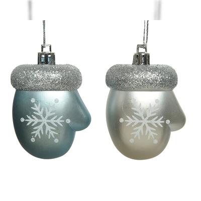 Christmas Decorations Christbaumschmuck Handschuh Weihnachtskugeln Weihnachtsbaumschmuck blau silber