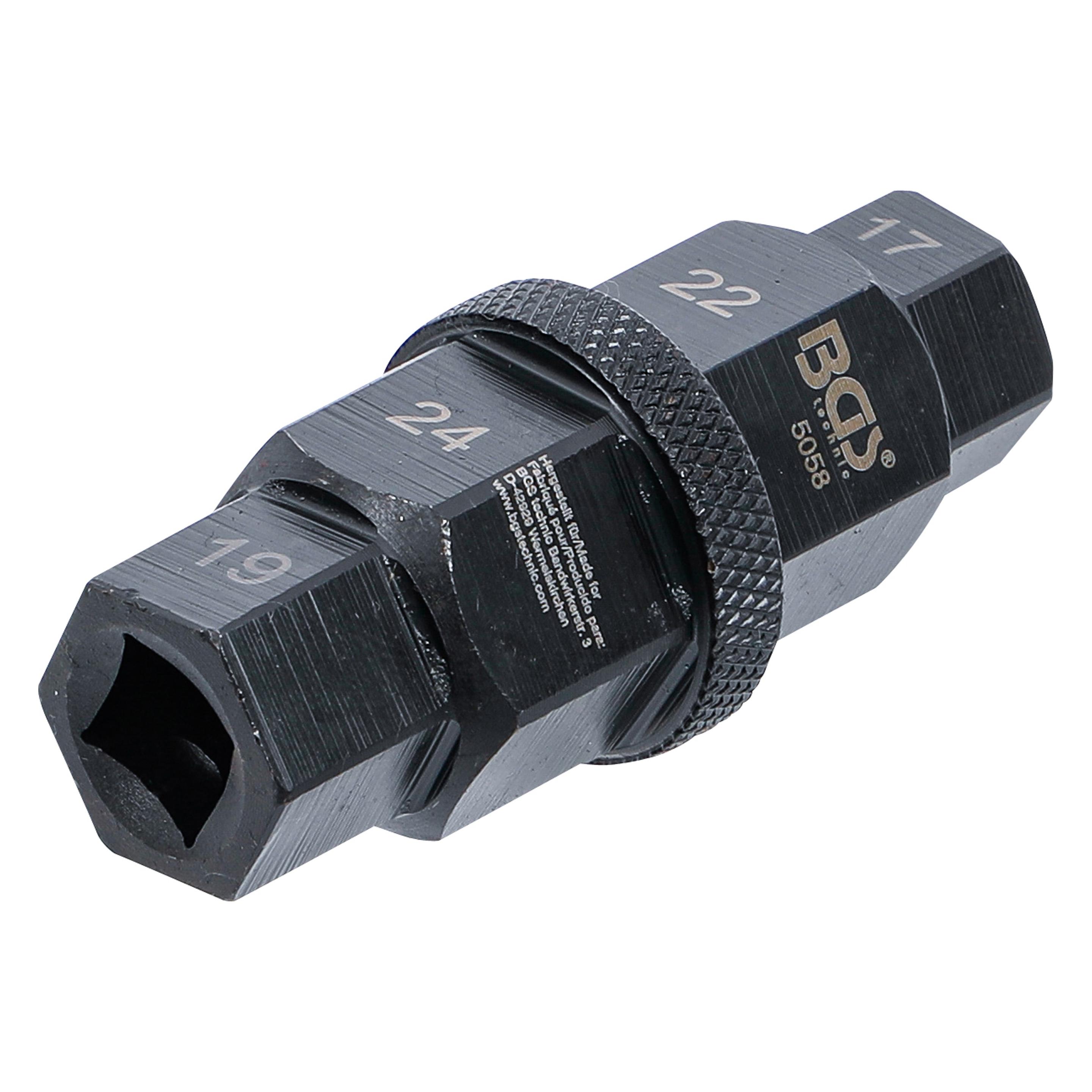 BGS Motorrad-Spezial-Einsatz Antrieb 10 mm (3/8") 17 - 19 - 22 - 24 mm (5058)