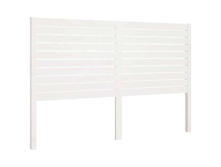 KTHLBRH Kopfteil für Bett, weiß, 141 x 4 x 100 cm, aus massivem Kiefernholz Lattenrost-Design, Rückenstütze, rustikaler Charme, fließendes Licht, modernes Zimmer