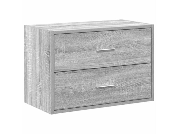 Foknhdi Schubladenschrank Grau Sonoma 60x31x40 cm Holzwerkstoff Kommode Stapelbare Konstruktion fuer flexible Raumnutzung im Schlafzimmer und Wohnzimmer mit pflegeleichter Oberflaeche.