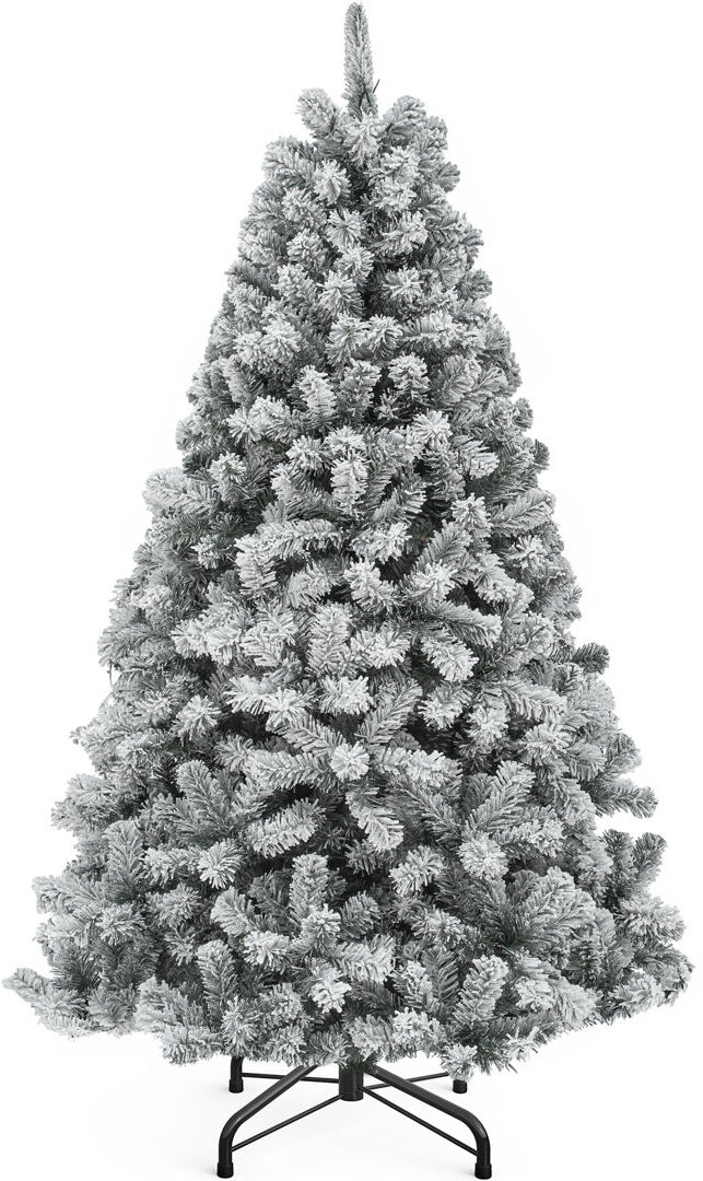 The Seasonal Aisle Snow Flocked Artificial Pine Christmas Tree Green 7.5' H