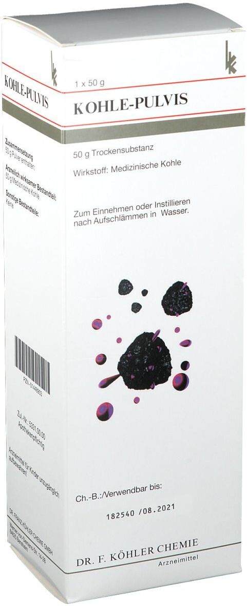 KOHLE-PULVIS Kohle pulvis ohne Magensonde 50 g Pulver