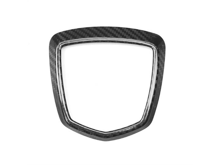 Autocollant de décoration 3D en Fiber de carbone véritable, cadre avec Logo avant pour Fiat 500 ABARTH 500 595 695
