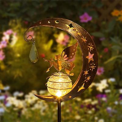 1 pc Garten Solarlicht Outdoor dekoratives Licht Mond Fee Engel Rasenlicht wasserdicht warmes Licht LED-Licht für Villa Hof Kanal Rasen Terrasse Gartendekoration