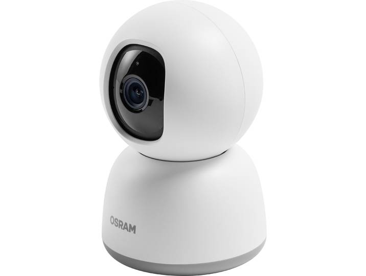 OSRAM SMART+ Caméra WiFi 360° 4MP 2K QHD\, orientation/inclinaison\, vision nocturne 7m\, audio bidirectionnel\, compatible Alexa\, blanc