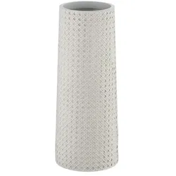 HOME STORY Deko Vase   , weiß , Polyresin (Kunstharz) , Maße (cm): H: 40,5  Ø: 16
