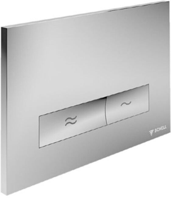 Schell Plaque de commande WC MONTUS KONKAV blanche, commande avant ou arrière, pour double chasse (031221599)