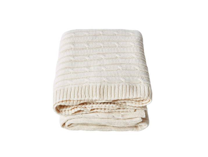 STRICKDECKE 150/200 cm, Baumwolle mit Rautenmuster
