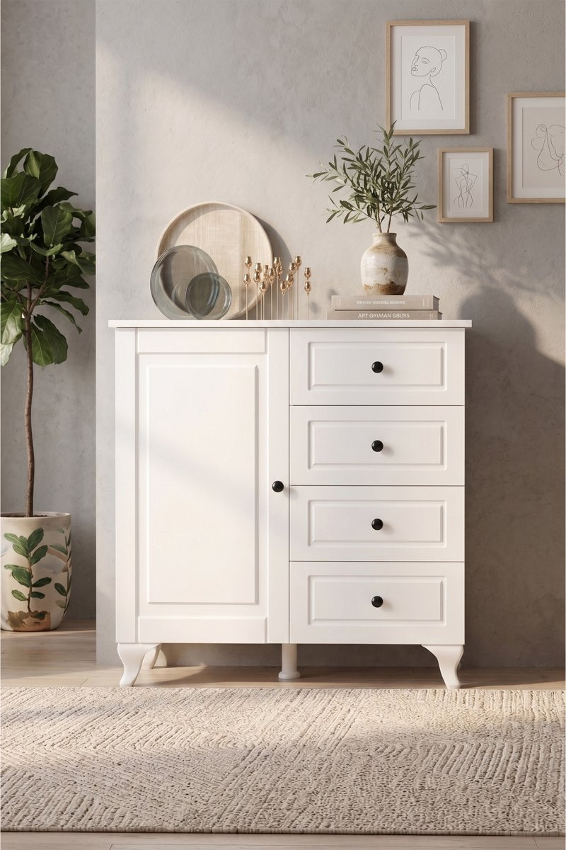 Elegan Decorium Beyza Multifunctionele Mini Ladekast in Country House Stijl