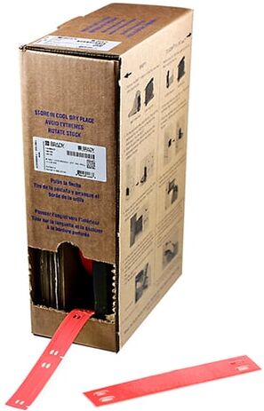 Brady BM-10x60-7643-RD etiquetas de poliuretano vermelhas 10 mm x 60 mm