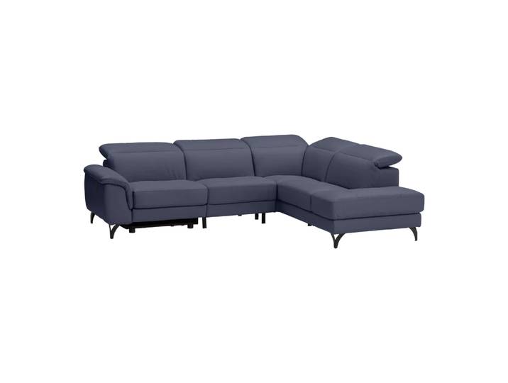 Ecksofa Venus, Johann Jakob, dunkelblau, Leder