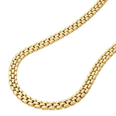 Gliederkette FOSSIL "Schmuck Geschenk Edelstahl ARDEN", gold (gelbgoldfarben), Halsketten, Damen, Edelstahl, L: 45,5 B: 6mm, Gliederkette, B:6mm
