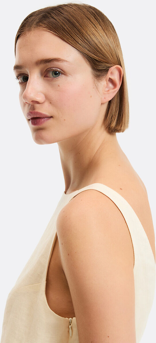 LA REDOUTE COLLECTIONS Robe droite en lin, courte, sans manches