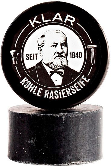 110g KLAR Rasierseife Aktivkohle
