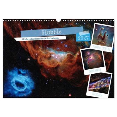 Hubble - 35 Jahre atemberaubende Aufnahmen (Wandkalender 2027 DIN A3 quer), CALVENDO Monatskalender