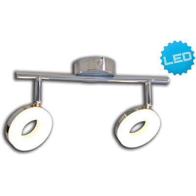 NÄVE Deckenleuchte "LED 2er Wand-u. Deckenspot", grau (chrom), H: 18,5cm, 1 Stk., Leuchten, lichtrichtung einstellbar, LED Deckenstrahler