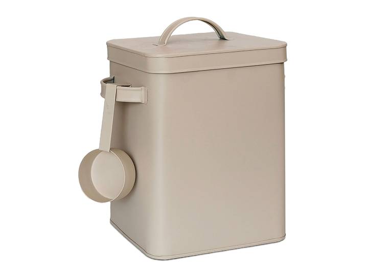 Luftdichte Metallbox mit Löffel Beige