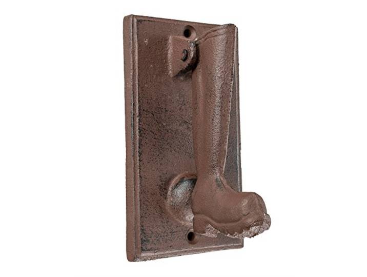 HOMESCAPES Antiek stijl Wellington Boot Deur of Poort Knocker Bruin Gietijzer met Rustieke Afwerking