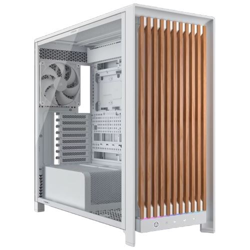 Corsair FRAME 5000D Wood RS Performance Mid-Tower Case, White/Oak