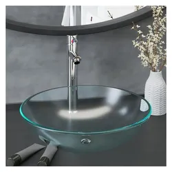 vidaXL, Waschbecken, Gemmrigheim (Silberner Wasserhahn) (420 mm, 420 mm)