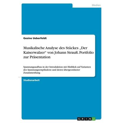 Musikalische Analyse des Stückes 'Der Kaiserwalzer' von Johann Strauß. Portfolio zur Präsentation -