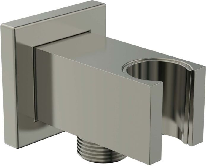 Ideal Standard Atelier Wandanschlussbogen BC771GN mit Brausehalter, UP G1/2, eckig, Silver Storm