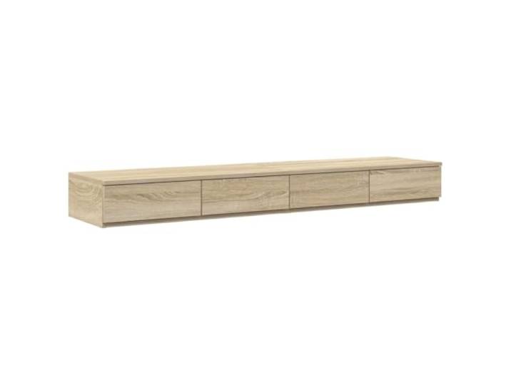 GHVBNMF Bettschubladen Sonoma-Eiche 135x36,5x16,5 cm Holzwerkstoff Praktischer Stauraum fürs Schlafzimmer: 4 Push-to-Open Schubladen, vielseitig auch als Sitzgelegenheit nutzbar.