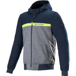 Alpinestars Chrome Street, Textiljacke - Dunkelblau/Grau/Neon-Gelb - 3XL
