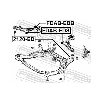 FEBEST Trag-/Führungsgelenk 2120-ED Vorderachse für Ford MAZDA