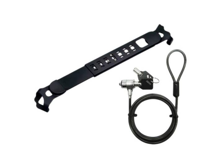 DLH Antivol universel pour tablette et ecran de 11' a 15', 1,8 m, Clé, Noir DY-CS4116