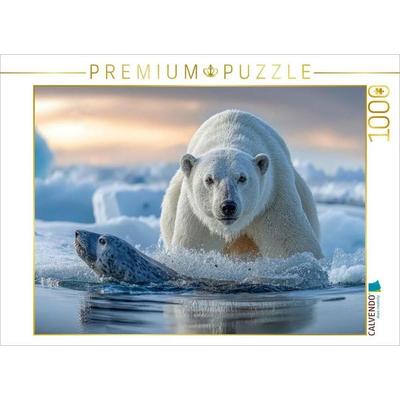 CALVENDO Puzzle Nur noch ein Sprung und die Mahlzeit ist gesichert | 1000 Teile Lege-Größe 64x48cm Foto-Puzzle für glückliche Stunden