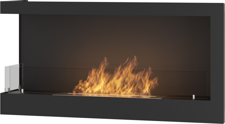 Corner 900 Left SimpleFire eingebauter Bioethanol-Kamin mit Glas