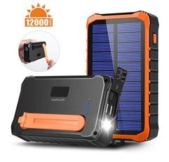 4smarts Solar Powerbank Prepper 12000mAh schwarz/ orange 456633