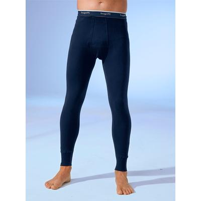 Lange Unterhose BUGATTI, Herren, Gr. 5, 1 Stk., blau (marine), 100% Baumwolle, Unterhosen Lange Unterhose
