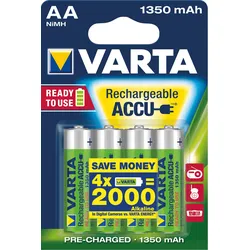 VAR R2U 4X1350 - NiMh Akku, AA (Mignon), 1350 mAh, 4er-Pack