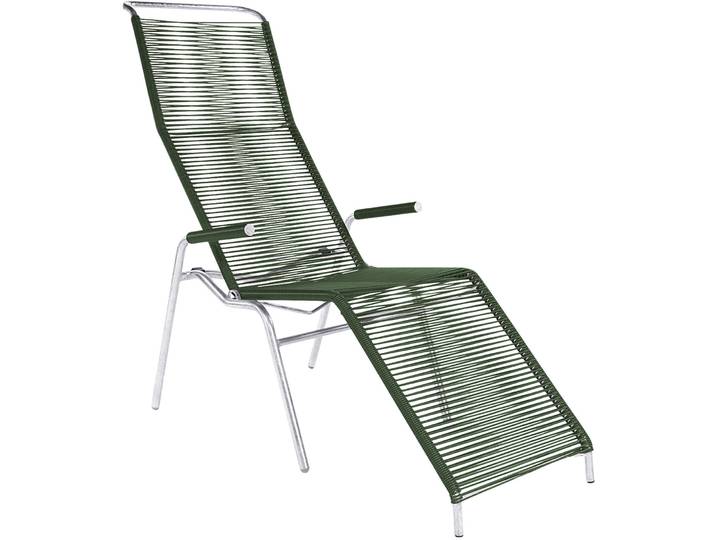 Liegestuhl Schaffner Säntis Stahl/Kunststoff tannengrün/verzinkt - Liegestuhl