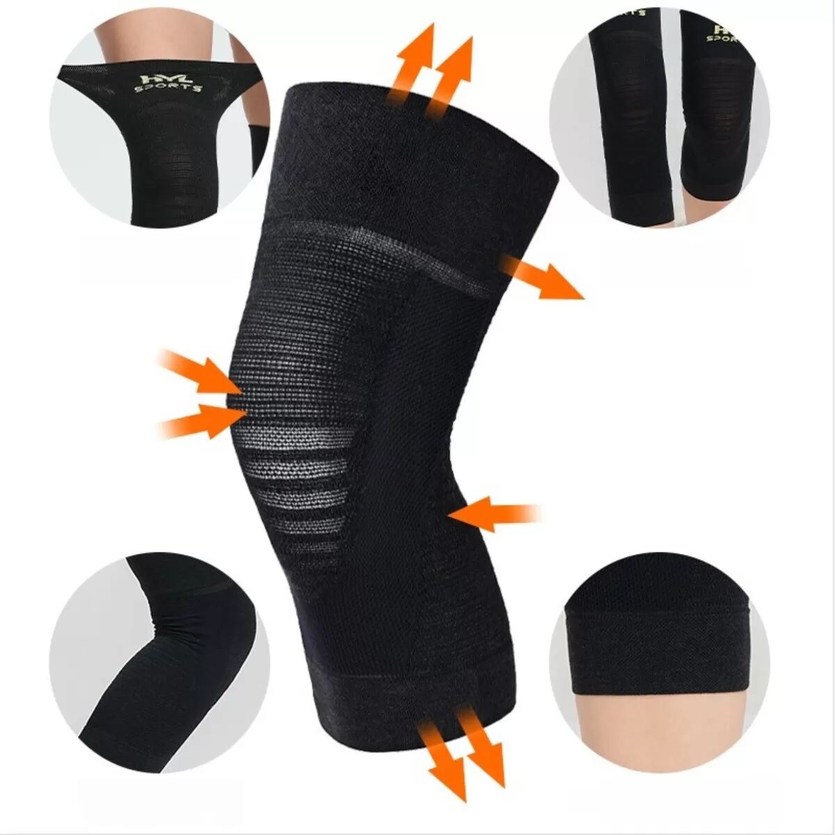 INF Graphen-Kniebandage für Herbst/Winter – Kompression & Atmungsaktive Unterstützung S