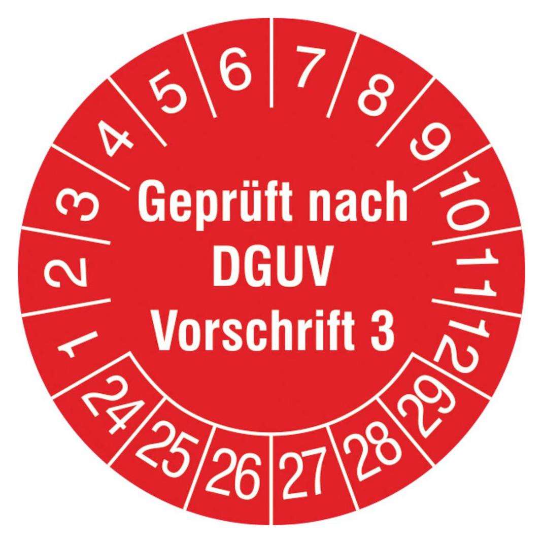 SafetyMarking 30.C2105.24-29 Prüfplakette Geprüft nach DGUV Vorschrift 3 2024-20 (30.C2105.24-29)