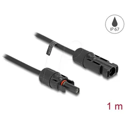 DELOCK 88209 - DL4 Solar Kabel 6 mm2 Stecker zu Buchse 1 m schwarz