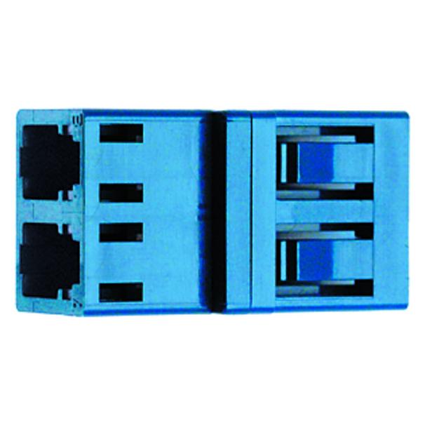 Telegärtner LWL Kupplung 2 x LC-Duplex, Multimode, beige (Netzwerk Kupplung) (J08071A0002)