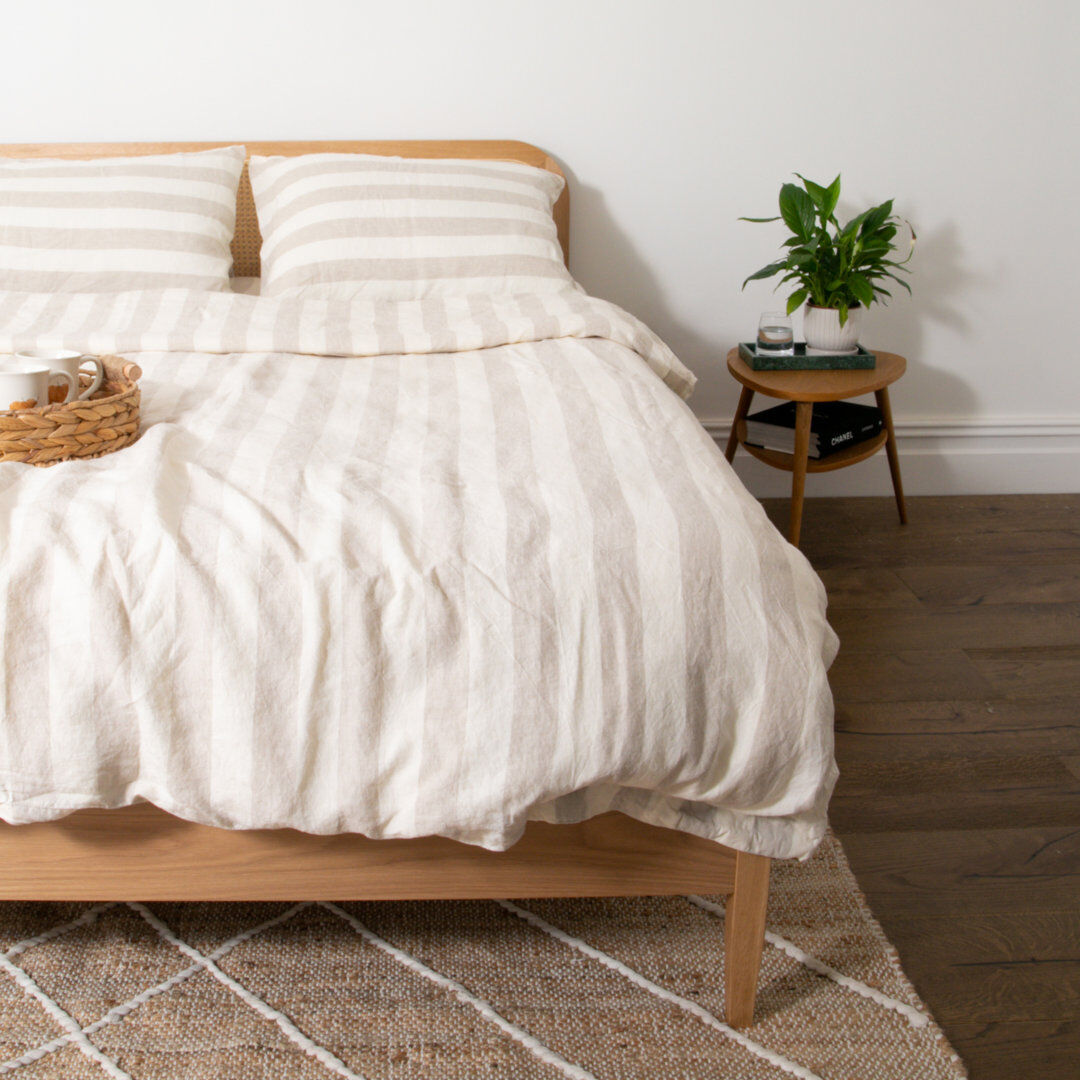 Highland Dunes 100% Linen Cream Super King (6')
